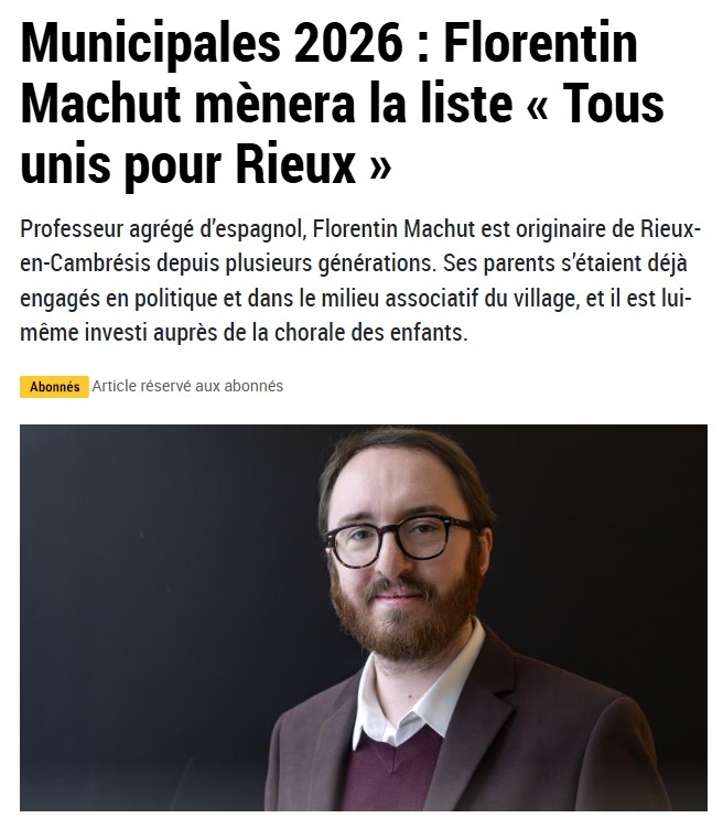 Article sur la Voix du Nord